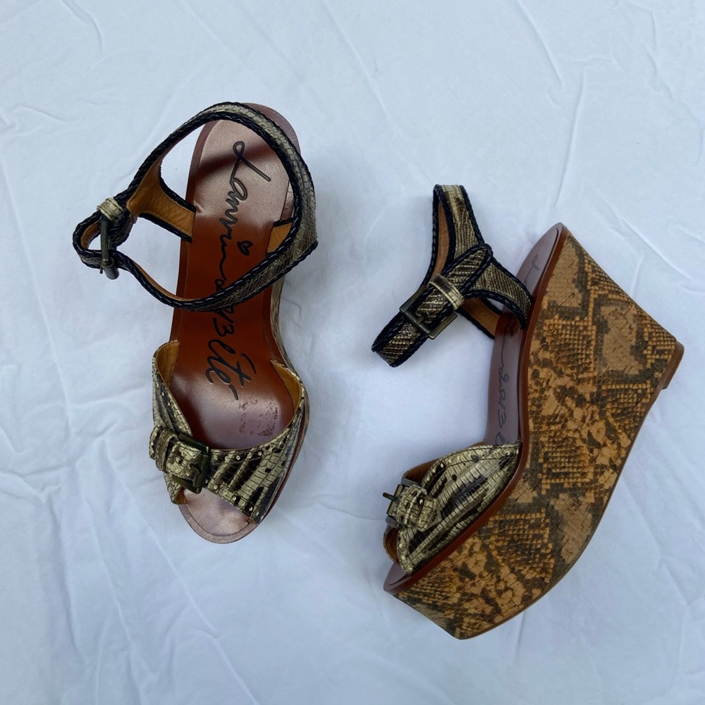 Lanvin x Alber Elbaz Summer 2013 Embossed Snake Leather Wedge Made in Spain